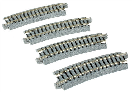 Kato N 20-121 Unitrack Curved Track 'R315-15' 12-3/8" Radius 15 degree curve - 4 Pieces