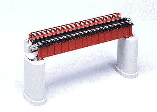 Kato N 20-460 Unitrack Single Track Deck Plate Girder Bridge Red 124mm 4-7/8"