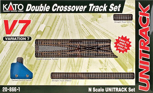 Kato N 20-866-1 Unitrack V7 Double Crossover Track Set