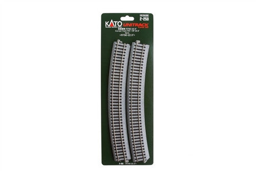 Kato HO Unitrack 2-260 Curved Track 430mm 16 7/8" Radius - 22.5 degrees 4 pieces
