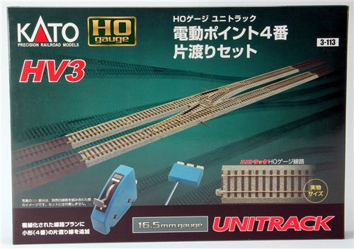 Kato HO Unitrack 3-113 HV3 Interchange Track Set with No. 4 Electric Turnouts