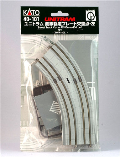 Kato N 40101 NITRAM Street Track Curve R180mm 45-Degree Left 1-Piece