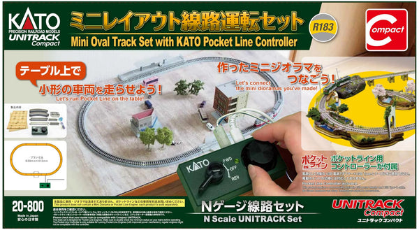 Kato N 20-800 Unitrack Compact Mini Oval Track Set with Pocket