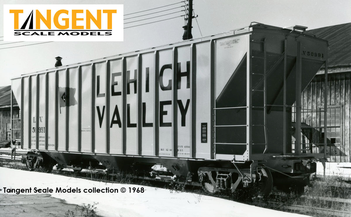 Tangent Scale Models HO 28061-10 PC Samuel Rea Shops 4600 Covered Hopper Lehigh Valley 'Delivery Gray 12-1968' LV #50984