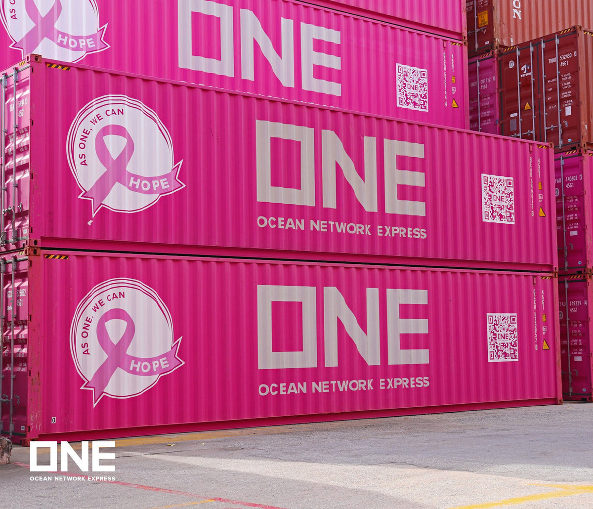 Aurora Miniatures HO HCBONT5-LH2 40′ Hi-Cube Dry Containers ONE 'BEAU' Magenta 3-Pack Lombard Hobbies EXCLUSIVE #2