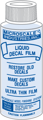 Microscale Inc MI-12 Micro LIQUID DECAL FILM - 1 oz. Bottle