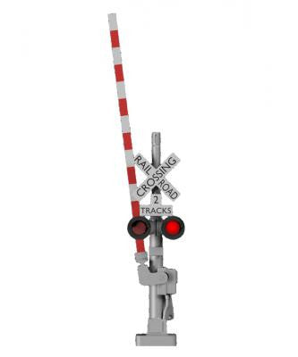 Details Plus N N10102L Grade Crossing Signal w/20-ft Gate LED Lighted 1-Pair