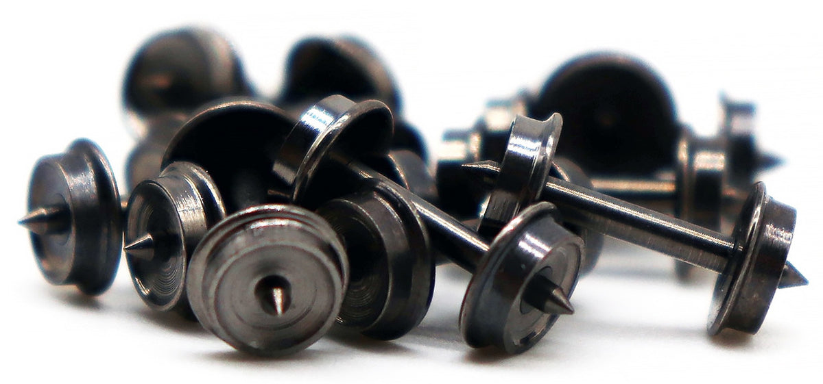 Intermountain N 60058 36 Inch Nickel Silver Plated Brass Insulated Wheelsets for Micro-Trains Trucks- 100 Pack