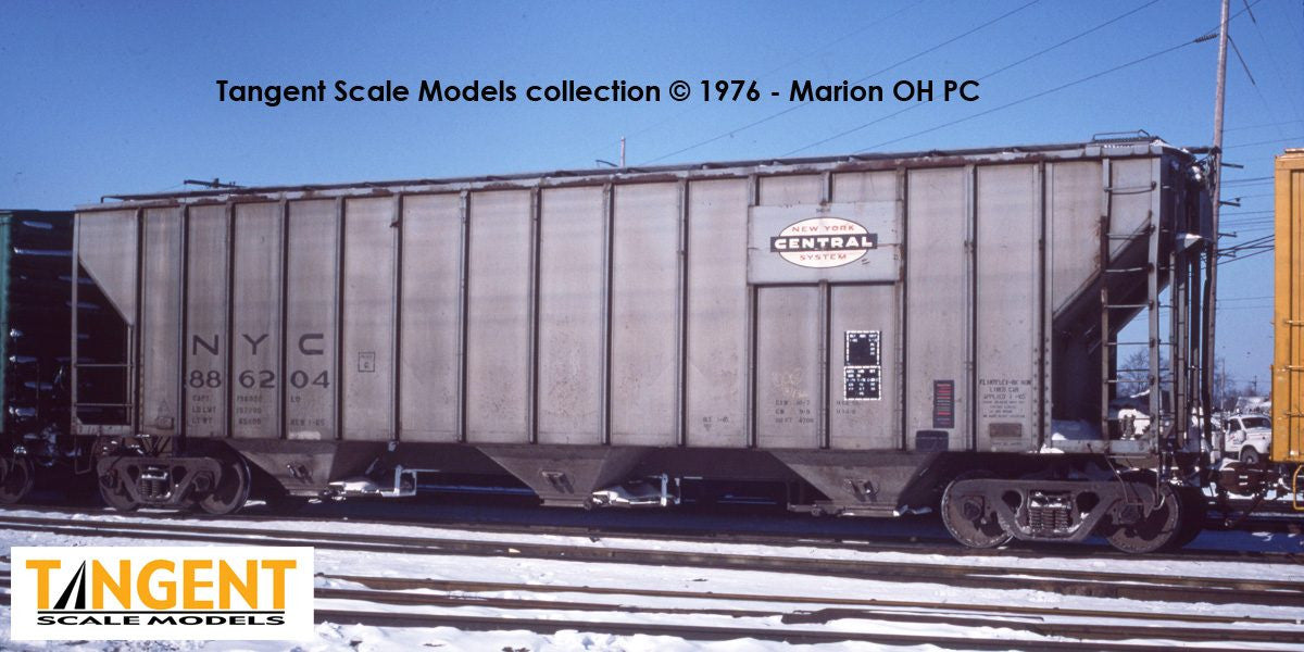 Tangent Scale Models HO 28111-10 General American 4700 Covered Hopper New York Central 946H 'Delivery Gray 1-1965' NYC #886221