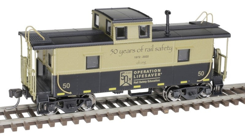 Atlas Trainman N 50006266 C&O-Style Steel Center-Cupola Caboose Operation Lifesaver '50th Anniversary Commemorative' OLS #50