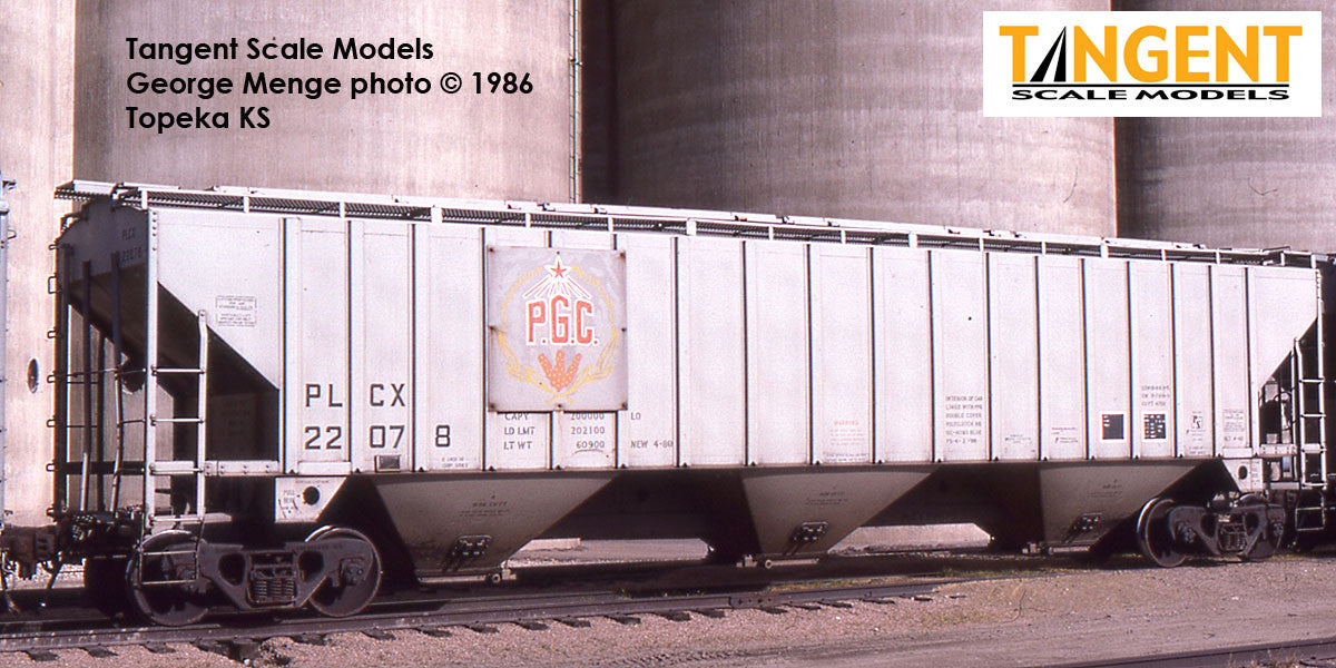 Tangent Scale Models HO 36366-02 PS4750 Covered Hopper Pullman Leasing Co Producer’s Grain 1980 PLCX #22124