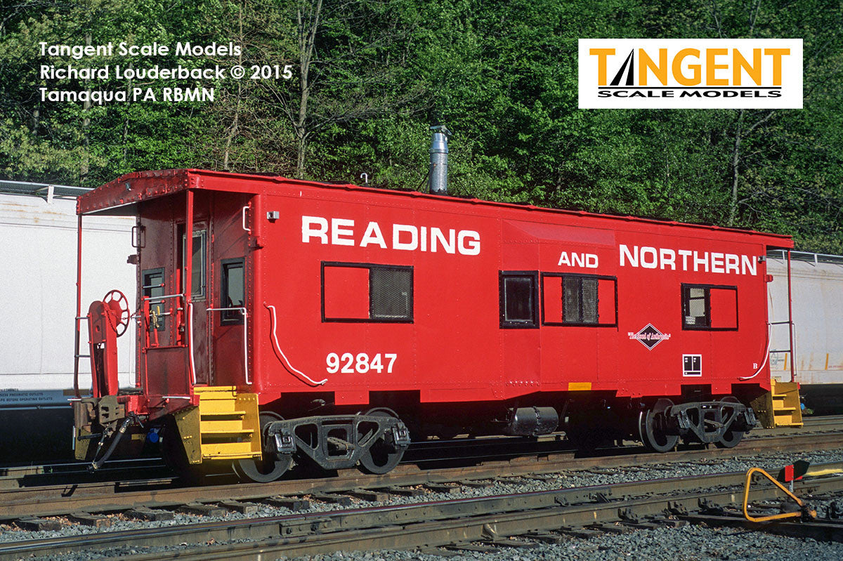 Tangent Scale Models HO 60717-01 Erie ICC Bay Window Caboose Reading Blue Mountain & Northern RBMN #92847