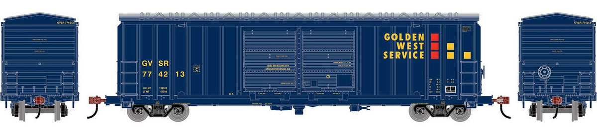 Athearn Roundhouse HO RND-1364 50' FMC 5283 Double Door Box Car Golden West Service GVSR #774213