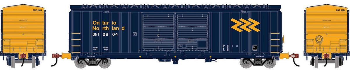 Athearn Roundhouse HO RND-1366 50' FMC 5283 Double Door Box Car Ontario Northland ONT #2804