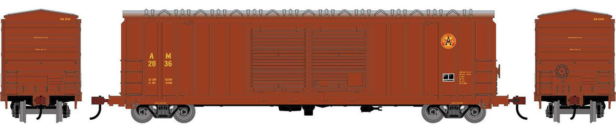 Athearn Roundhouse HO RND-1372 50' FMC 5283 Double Door Box Car AM #2036