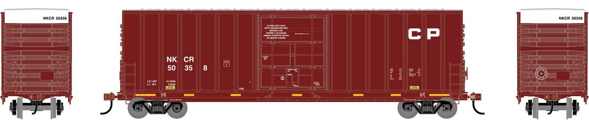 Athearn Roundhouse HO RND-2078 50' Exterior Post High Cube Plug Door Box Car NKCR #50358