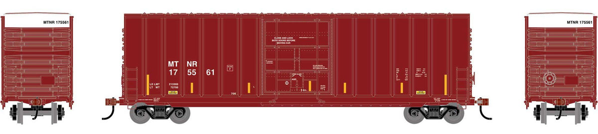 Athearn Roundhouse HO RND-2086 50' Exterior Post High Cube Plug Door Box Car Mississippi Tennessee Railroad MTNR #175561