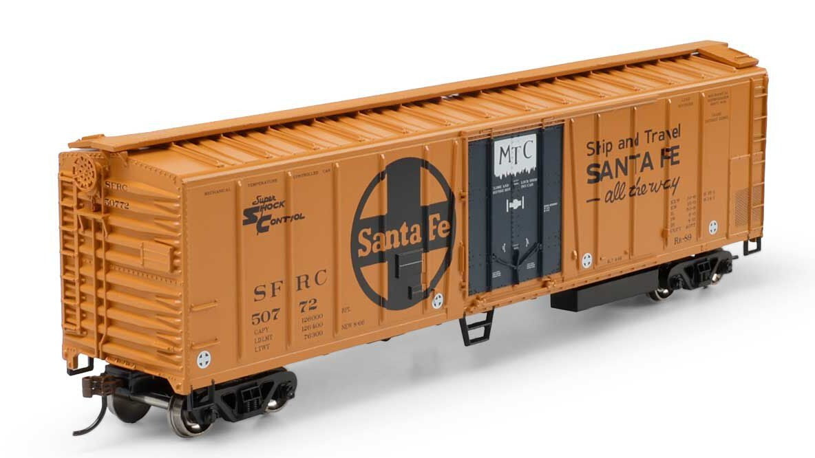 Athearn Roundhouse HO RND-3048 50' Exterior Post Mechanical Reefer Santa Fe SFRC #50772