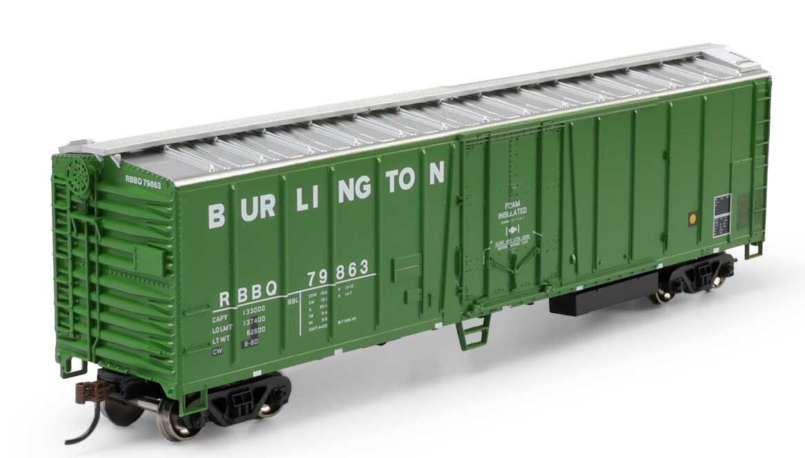 Athearn Roundhouse HO RND-3058 50' Exterior Post Mechanical Reefer Burlington Northern RBBQ #79863