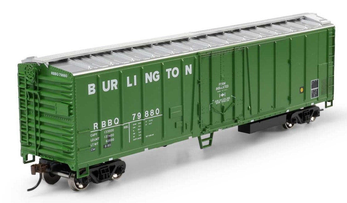 Athearn Roundhouse HO RND-3059 50' Exterior Post Mechanical Reefer Burlington Northern RBBQ #79880