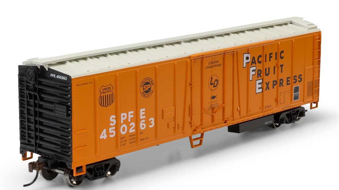 Athearn Roundhouse HO RND-3060 50' Exterior Post Mechanical Reefer Pacific Fruit Express SPFE #450263