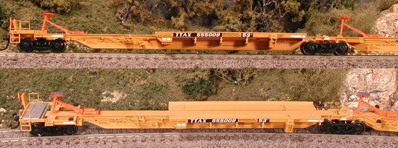 Bowser Executive Line HO 42825 Trinity 53' 'RAF 53C' Spine Cars 5-Unit Set TTAX #555010