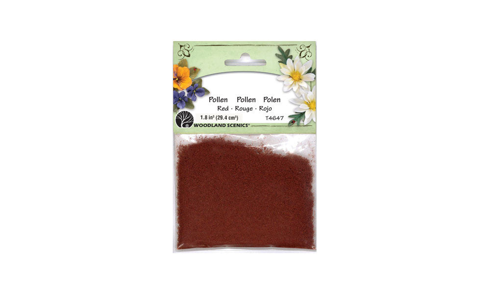 Woodland Scenics T4647 Pollen - 1.8 cu. in. Bag - Red