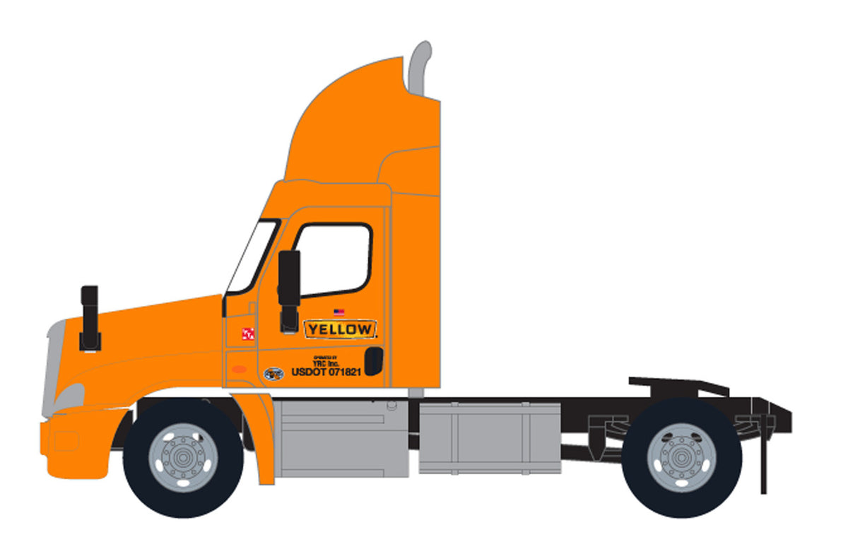 Trainworx N 42585-03 Freightliner Cascadia Raised-Roof 2-Axle Semi Tractor Yellow #3