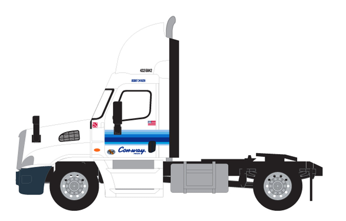 Trainworx N 42591-04 Freightliner Cascadia Raised-Roof 2-Axle Semi Tractor Con-Way Freight #1