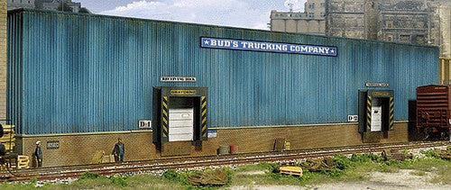 Walthers Cornerstone HO 933-3192 Thin Profile Background Building Buds Trucking Company - Kit
