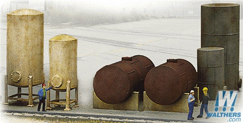 Walthers Cornerstone HO 933-3197 Industrial Tanks Set - Kit