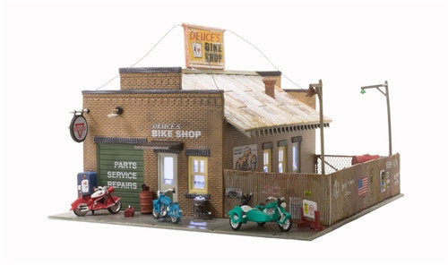 Woodland Scenics HO BR5045 Built Up Deuce's Bike Shop