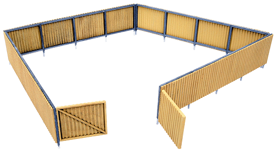 Walthers Cornerstone HO 933-3632 Corrugated Fence - Kit