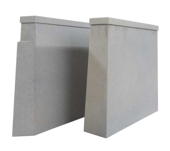 Walthers Cornerstone HO 933-4552 Double Track Railroad Bridge Concrete Piers - 2 Pack - Kit