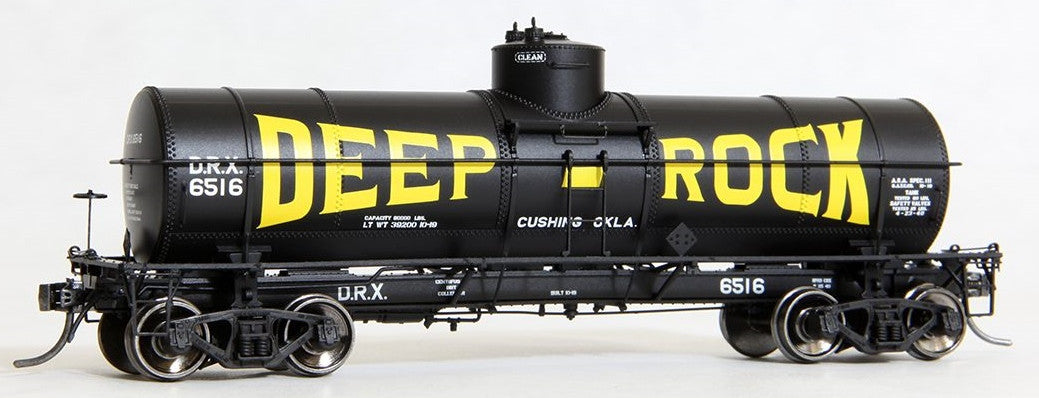 Tangent Scale Models HO 19011-12 General American GATC 8,000 Gallon 1917-Design Radial Course Tank Car 'Deep Rock Cushing OK' 1940+ DRX #6556
