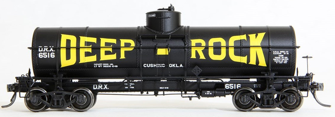 Tangent Scale Models HO 19011-09 General American GATC 8,000 Gallon 1917-Design Radial Course Tank Car 'Deep Rock Cushing OK' 1940+ DRX #6528