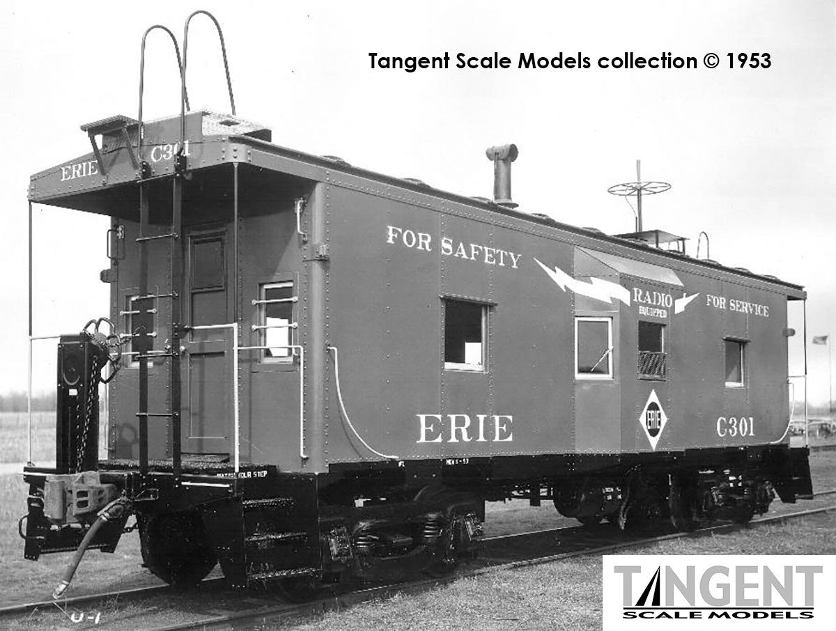 Tangent Scale Models HO 60710-01 Erie ICC Bay Window Caboose ERIE #C301