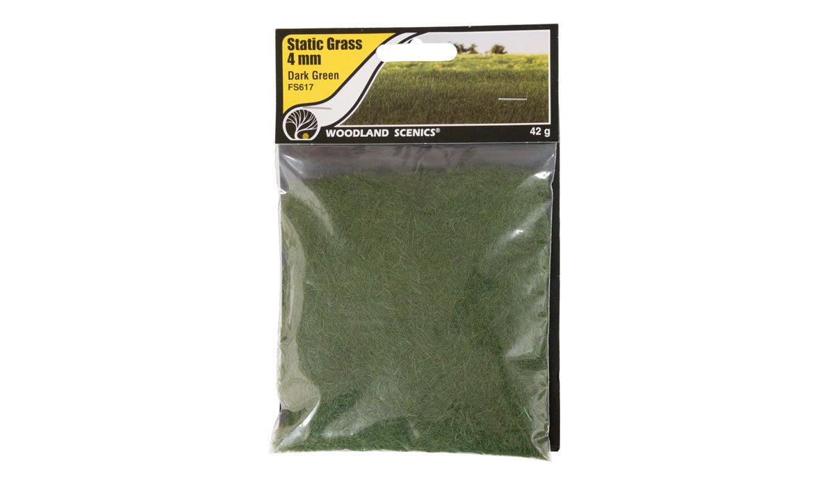 Woodland Scenics FS617 Static Grass 4 mm Dark Green