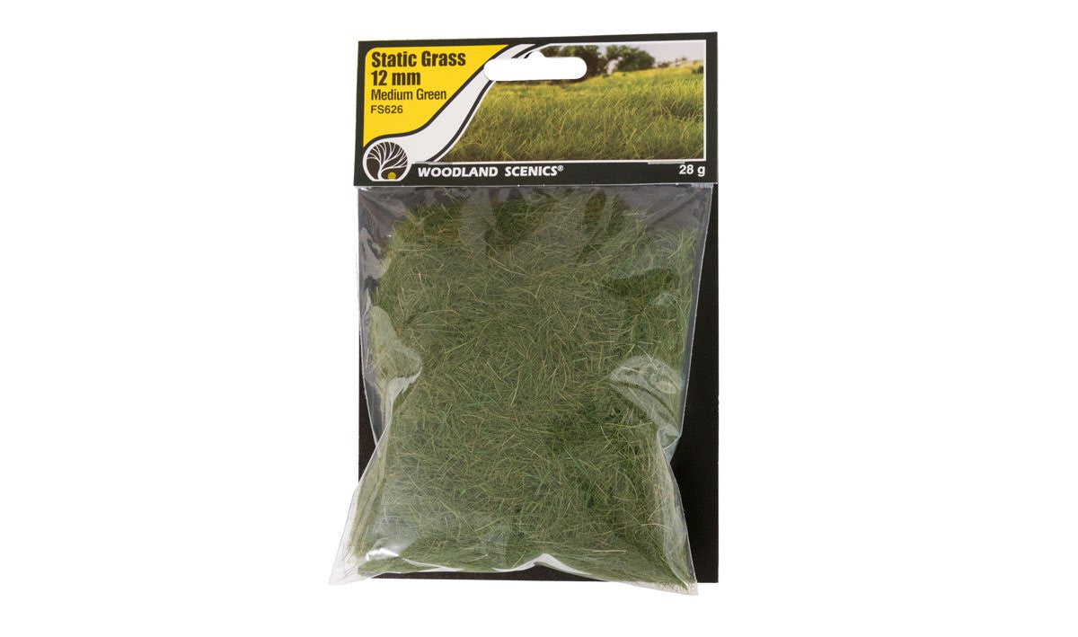 Woodland Scenics FS626 Static Grass 12 mm Medium Green