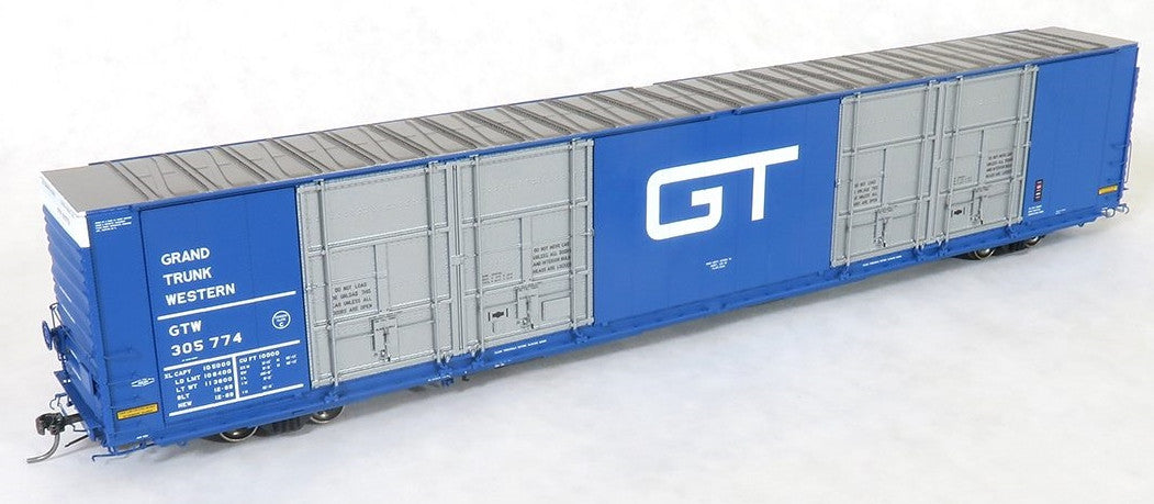 Tangent Scale Models HO 25518-06 Greenville 86′ Quad Plug Door Box Car Grand Trunk Western 'Delivery 12-1969' GTW #305761