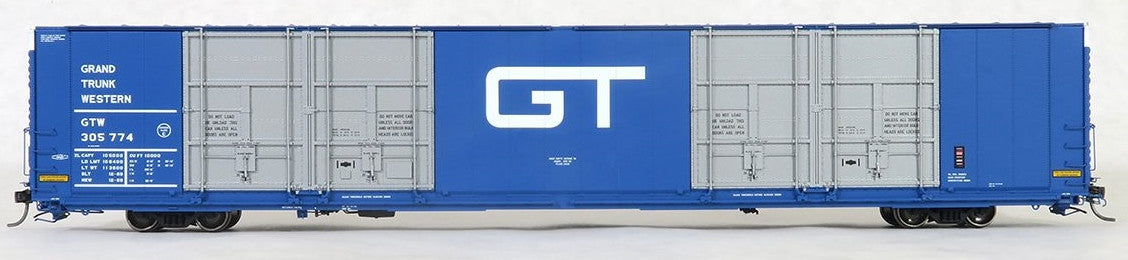 Tangent Scale Models HO 25518-06 Greenville 86′ Quad Plug Door Box Car Grand Trunk Western 'Delivery 12-1969' GTW #305761