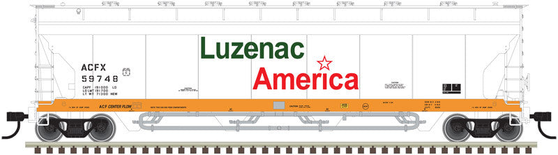 Atlas Master HO 20006273 ACF Pressureaide Centerflow Covered Hopper Luzenac America ACFX #59755