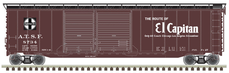 Atlas Master HO 20006591 50' Postwar Double-Door Boxcar Santa Fe 'El Capitan' ATSF #8734