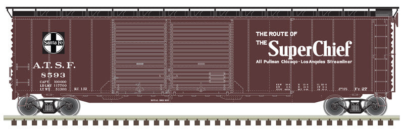 Atlas Master HO 20006592 50' Postwar Double-Door Boxcar Santa Fe 'Super Chief' ATSF #8593