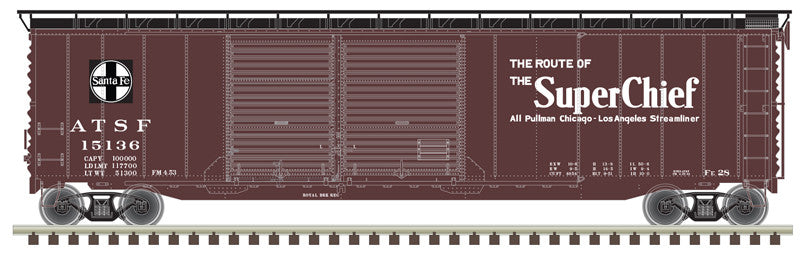 Atlas Master HO 20006593 50' Postwar Double-Door Boxcar Santa Fe 'Super Chief' ATSF #15136
