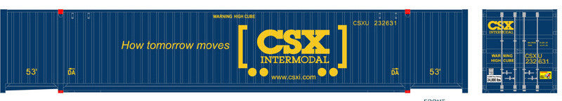 Atlas Master HO 20006659 53' Jindo Containers CSX 'How Tomorrow Moves' CSXU Set #5 - 3-Pack