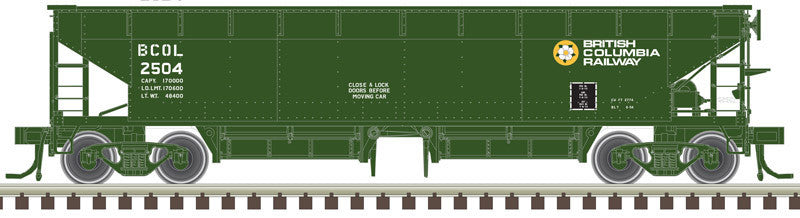 Atlas Master HO 20006799 70-Ton Hart Ballast Car British Columbia Railway BCOL #2509