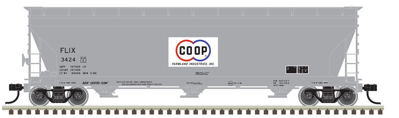 Atlas Master HO 20006942 ACF 4650 Centerflow Hopper Farmland CO-OP FLIX #3408