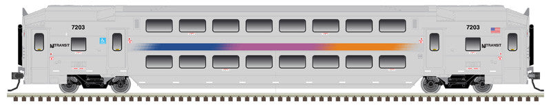 Atlas Master N 50006626 Multi-Level Commuter Coach Trailer w/Toilet New Jersey Transit #7203