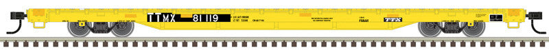 Atlas Trainman HO 20007975 68' Flat Car TTX TTMX #81119